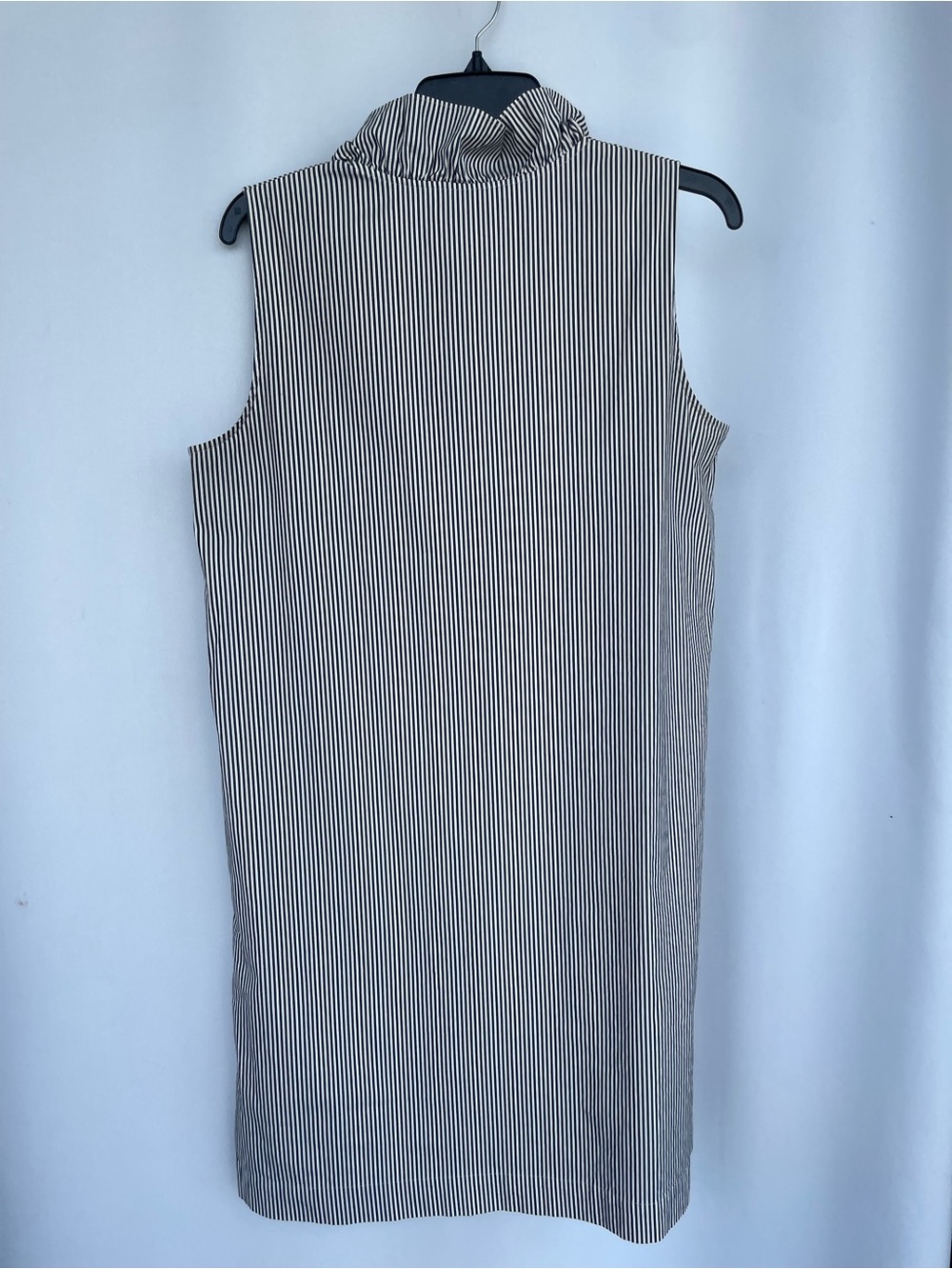 Lafayette 148 New York Black on and White Striped Sleeveless Dress - Picture 9 of 11